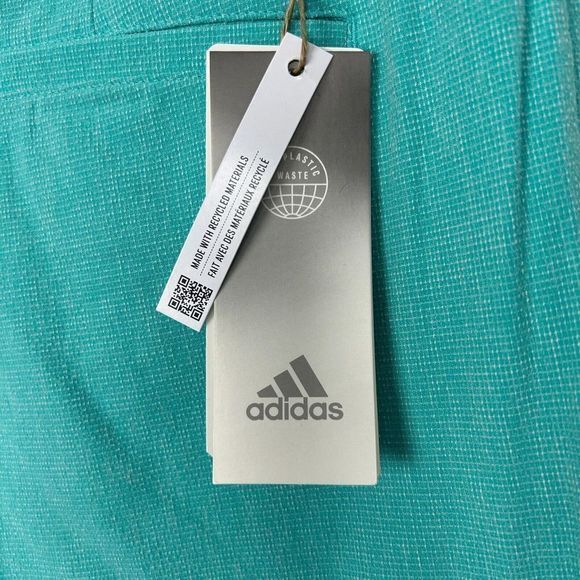 NEW Adidas Men's‎ 42 Crosshatch Golf Shorts Poly Blend Lightweight, Sea Green - Picture 5 of 8